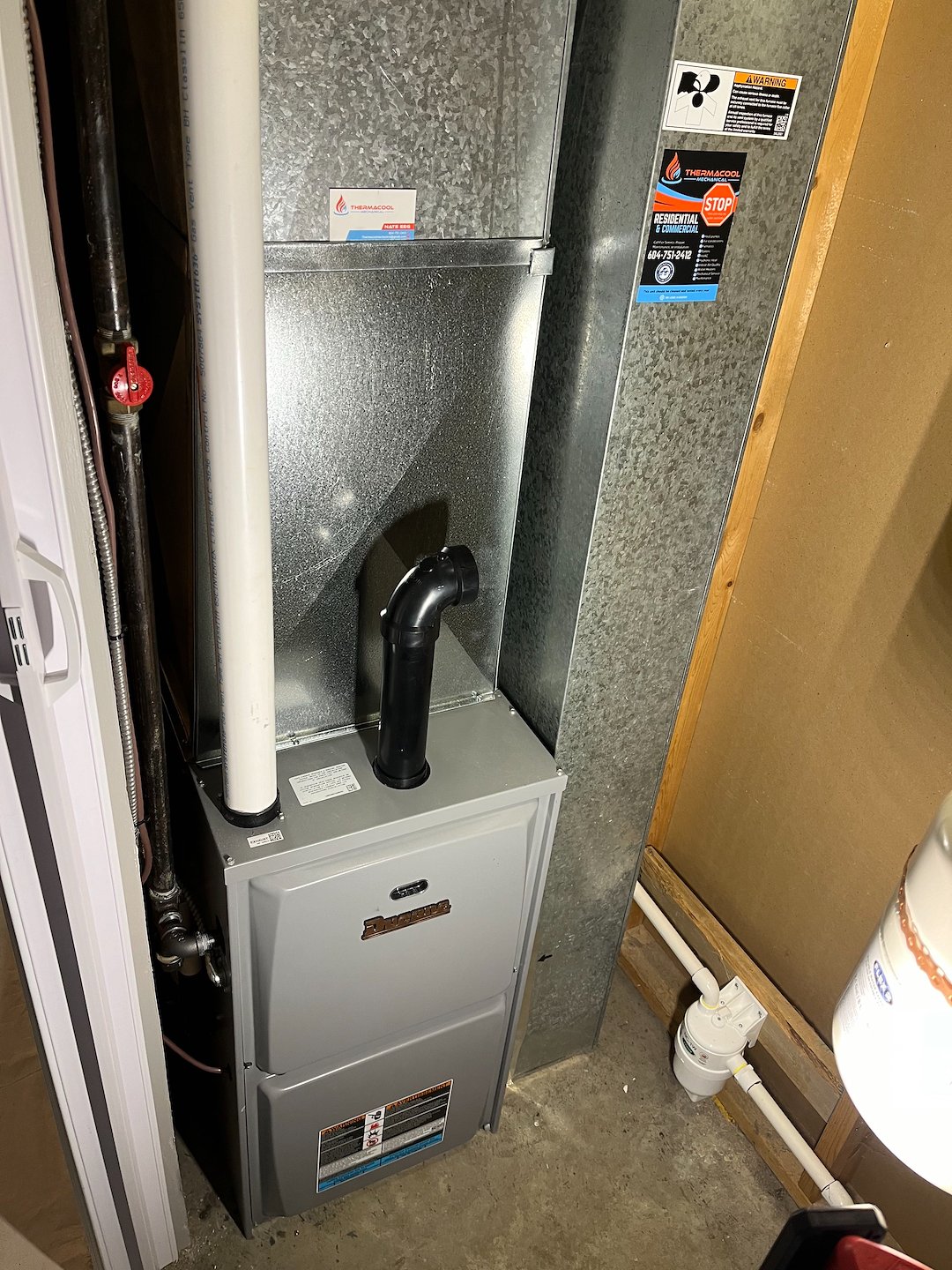 Unsafe Furnace replaced in the Fraser Valley. 2-Stage Ducane 97% Efficient Gas Furnace Installed for Safety & Efficiency